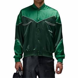 NEW CRIMINAL DAMAGE western satin bomber jacket in emerald